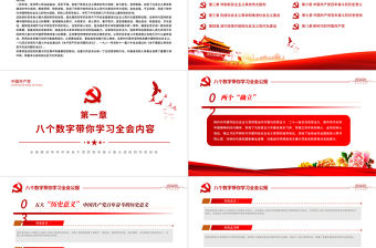 堅持中國道路PPT紅色簡潔黨的百年奮斗歷史成就經驗解讀黨課模板zip