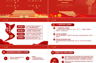 2022黨員大會年終工作總結PPT紅色黨政風黨支部黨組織年終黨員大會專題課件模板