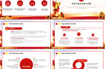 2021樹立新時代改革開放新標桿PPT紅色四史學習之改革開放史解讀輔導黨課課件