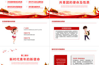 共青團團課PPT黨建風新時代新使命新青年不忘初心跟黨走建功新時代團員輔導課件