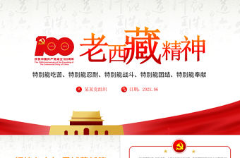 2021弘揚(yáng)老西藏精神PPT特別能吃苦特別能戰(zhàn)斗特別能忍耐特別能團(tuán)結(jié)特別能奉獻(xiàn)主題黨課內(nèi)容
