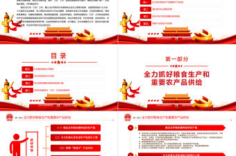 2022年中央一號文件PPT紅色大氣關于做好2022年全面推進鄉村振興重點工作的意見黨課課件