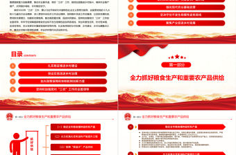 2022年中央一號文件PPT紅色大氣關于做好2022年全面推進鄉村振興重點工作的意見黨課課件