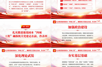 強基固本確保機關黨建工作走在前PPT紅色黨政風黨支部黨員培訓專題課件模板下載