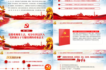 入黨積極分子專題培訓(xùn)PPT紅色黨政風(fēng)2022年黨支部黨政在入黨積極分子培訓(xùn)班上的專題輔導(dǎo)課件模板