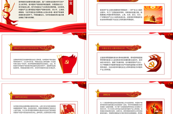 中國共產主義青年團歷史發(fā)展的四個時期PPT紅色大氣風共青團專題課件模板下載
