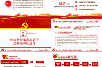 黨指揮槍鑄軍魂PPT紅色精品黨政部門黨支部團支部2022年黨團課專題輔導課件模板