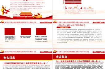 十九屆中央紀委六次全會學習PPT紅色簡潔中國共產黨第十九屆中央紀律檢查委員會第六次全體會議公報黨課課件