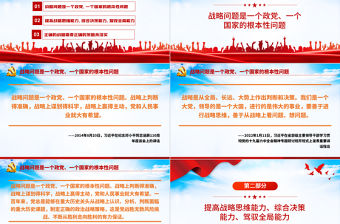 相關(guān)領(lǐng)導談提高戰(zhàn)略思維能力PPT紅色精品黨員干部學習教育專題黨課課件