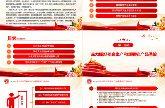 2022年中央一號文件PPT紅色大氣關于做好2022年全面推進鄉村振興重點工作的意見黨課課件