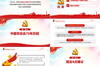 國際貿易促進委員會建會70周年大會PPT專題課件模板