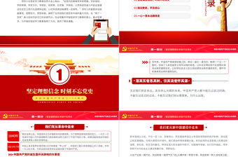 銘記黨史不忘初心PPT紅色黨政風熱烈慶祝中國共產(chǎn)黨成立101周年專題黨課課件模板