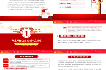 銘記黨史不忘初心PPT紅色黨政風熱烈慶祝中國共產黨成立101周年專題黨課課件模板