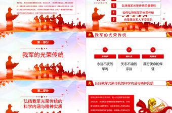 鐵血軍魂揚我國威PPT黨政風2022年八一建軍節專題黨課課件模板