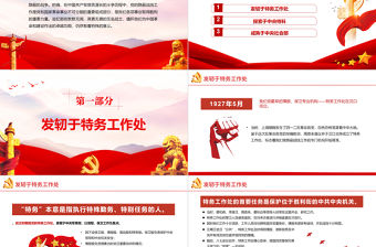 黨的隱蔽戰(zhàn)線的源頭和發(fā)展PPT黨史百年天天學(xué)紅色故事潤我心微黨課