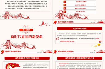 弘揚五四精神爭做合格團員PPT紅色黨政風(fēng)不忘初心跟黨走青年建功新時代主題團日活動課件模板