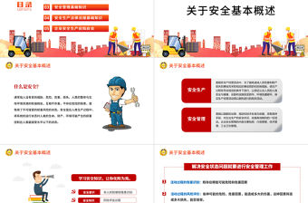2022全國安全生產月PPT卡通插畫風企業安全生產教育管理課件模板