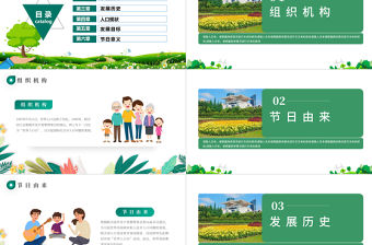 2022世界人口日PPT卡通清新風關注人口發展主題班會課件模板