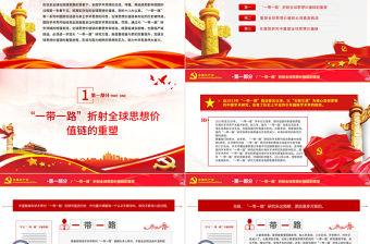 重塑中國全球思想價值鏈的著力點PPT紅色黨政風黨員干部學習教育專題黨課課件模板下載