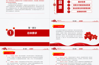 簡潔黨政風《鄉村建設行動實施方案》PPT專題課件