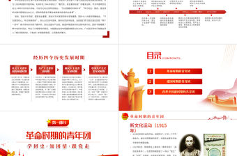 共青團簡史團課PPT紅色黨政風慶建團百年學團史知識專題課件模板