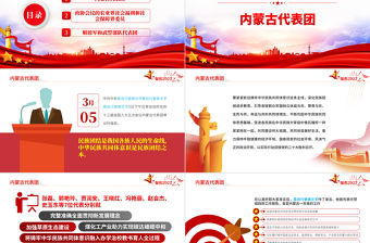 三次下團組講話精神PPT紅色黨政風深入貫徹學習2022年全國兩會精神專題黨課課件模板