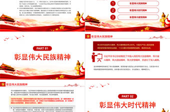 中國精神的時代精華PPT紅色大氣風深入學習貫徹習近平新時代中國特色社會主義思想