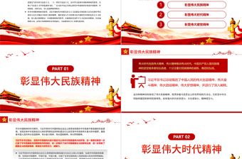 中國(guó)精神的時(shí)代精華PPT紅色大氣風(fēng)深入學(xué)習(xí)貫徹習(xí)近平新時(shí)代中國(guó)特色社會(huì)主義思想