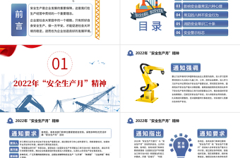 2022安全生產(chǎn)月PPT簡(jiǎn)約風(fēng)第二十一個(gè)安全生產(chǎn)月知識(shí)宣講課件模板