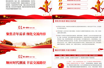 為海外青年講好中國(guó)故事PPT紅色黨政風(fēng)黨員干部學(xué)習(xí)教育專題黨課課件模板