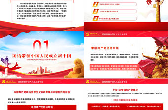迎七一重溫黨史PPT紅色黨政風熱烈慶祝中國共產黨建黨101周年專題黨課課件模板