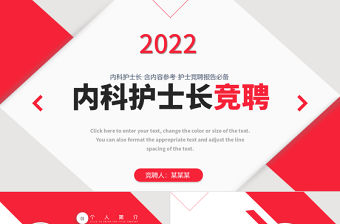內科護士長競聘PPT簡約清新護士長競聘報告PPT