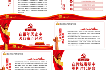 做永跟黨走的先鋒青年P(guān)PT各行業(yè)系統(tǒng)團(tuán)員青年深學(xué)熱議總書記在慶祝中國共產(chǎn)主義青年團(tuán)成立100周年大會上的重要講話精神專題課件模板