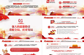 沿著必由之路奪取新的更大勝利PPT紅色黨政風2022全國兩會重要講話精神指引新時代新征程專題黨課課件模板