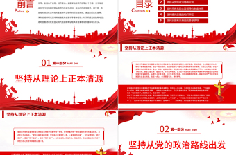 新時代堅持和加強黨的全面領(lǐng)導(dǎo)的基本經(jīng)驗PPT紅色精品黨員干部深入學(xué)習(xí)《決議》專題黨課課件