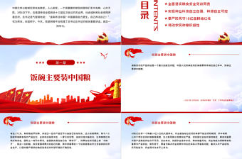 誰來養活中國總書記這些話擲地有聲PPT紅色大氣風深入學習貫徹黨史學習教育專題黨課課件模板