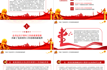 共青團100周年青年工作的重要思想PPT專題團課課件模板
