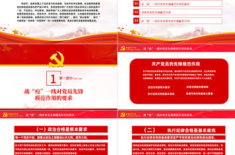 疫情防控黨課PPT紅色大氣風疫情防控發揮黨員先鋒模范作用專題黨課課件模板