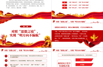 對照三面鏡子實(shí)現(xiàn)三個不偏PPT紅色大氣風(fēng)2022年國企機(jī)關(guān)事業(yè)單位主題黨日黨課學(xué)習(xí)課件模板下載