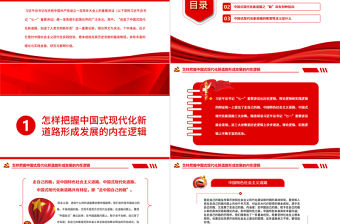 全面精準(zhǔn)理解中國(guó)式現(xiàn)代化新道路PPT深入學(xué)習(xí)創(chuàng)造了中國(guó)式現(xiàn)代化新道路創(chuàng)造了人類文明新形勢(shì)這一重要論斷專題黨課課件模板 中國(guó)式現(xiàn)代化新道路 人類文明新形勢(shì)