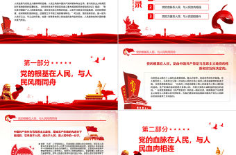 人民是黨執政興國的最大底氣PPT紅色黨政風黨員干部深入學習《決議》專題黨課