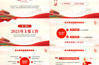 最高人民法院工作報告PPT紅色黨政風深入貫徹學習2022年全國兩會精神專題黨課課件模板