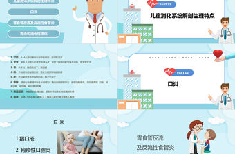 2022兒科消化系統(tǒng)疾病PPT清新卡通插畫風(fēng)醫(yī)療教學(xué)各種疾病醫(yī)理PPT模板下載
