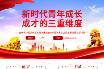 2025共青團ppt新時代青年的責任與擔當