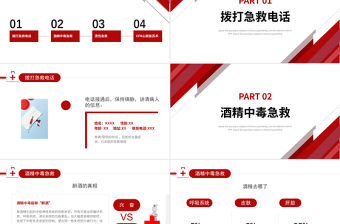 2022健康日常急救知識PPT簡約大氣醫療急救常識科普PPT模板下載