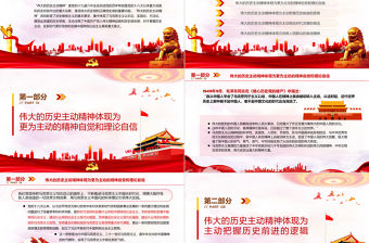 從偉大的歷史主動精神中汲取智慧PPT黨政風黨支部主題黨日專題黨課