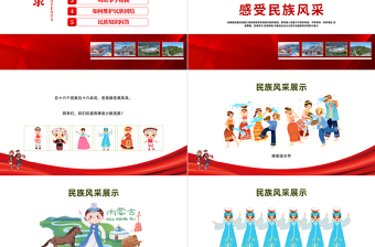 2022石榴花開別樣紅籽籽同心一家親PPT民族團結(jié)一家親主題班會課件模板