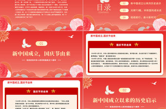 2022舉國迎國慶奮斗新時代PPT紅色大氣風(fēng)熱烈慶祝中華人民共和國成立73周年專題黨建課件模板