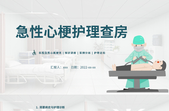 2022急性心梗心臟病護(hù)理查房PPT清新插畫風(fēng)護(hù)理查房通用PPT