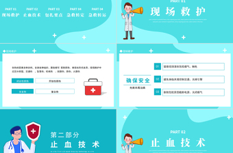 2022医疗急救包扎技术PPT清新扁平风医疗培训通用PPT